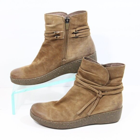 Dansko Evelyn Boots Eu 37 Women Suede Wedge Bootie Comfort Shoes - Picture 6 of 11